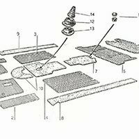 Carpet tapijt set Giulia Spider 101 1962-1965
