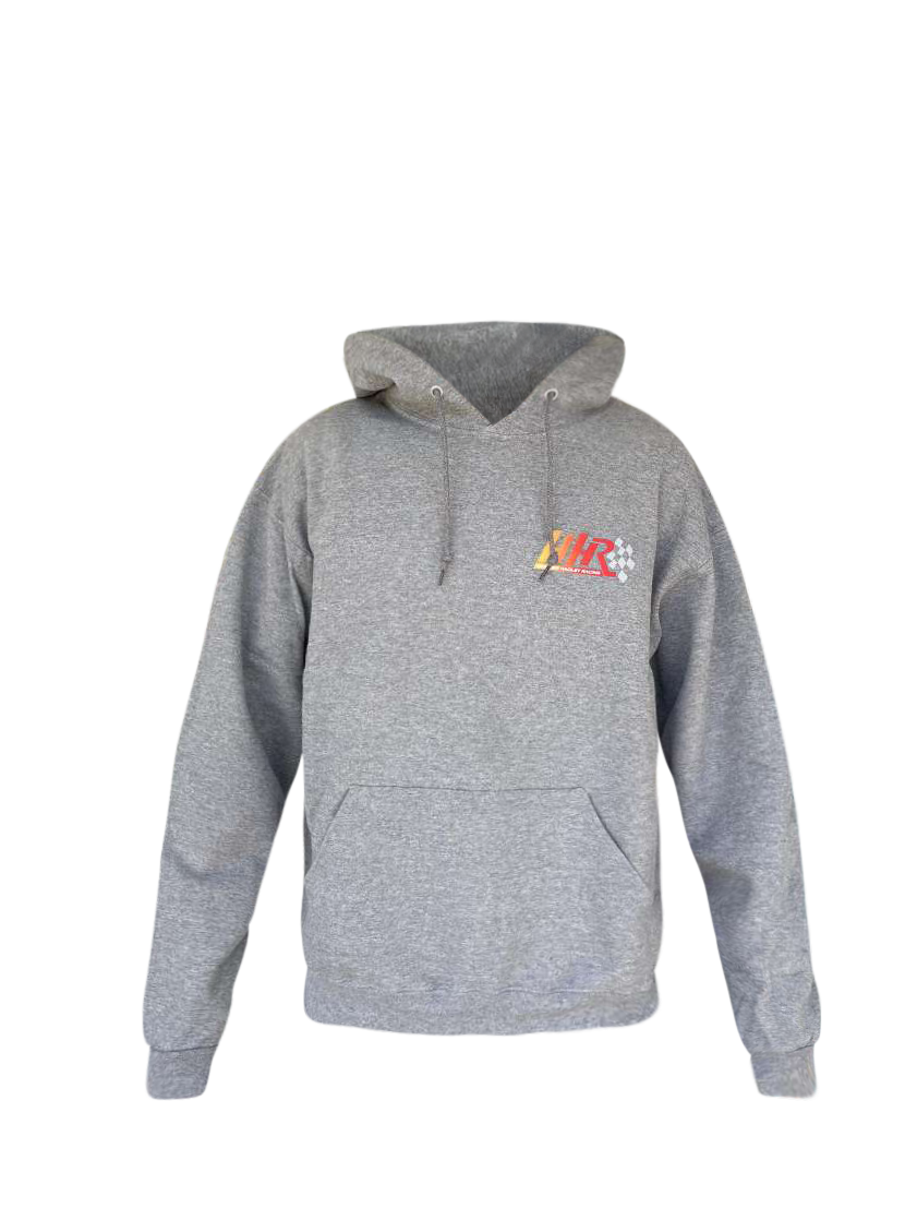 Heather Hadley Racing Grey Hoodie with White Outline