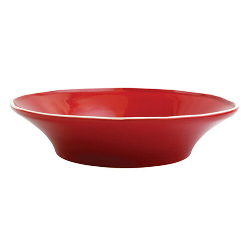 Chrome Red Shallow Bwl