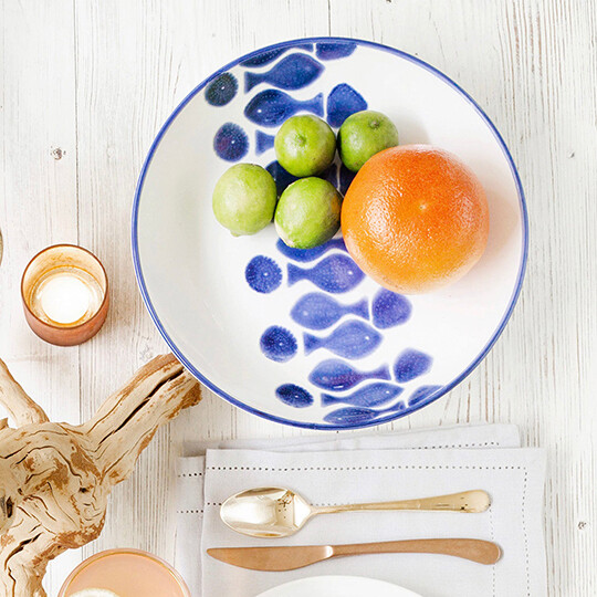 Vietri Sant Fish (M) bowl    F003031