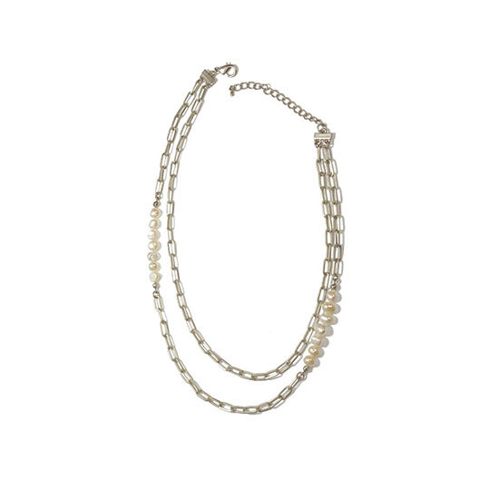 SJ Double Pearl Necklace