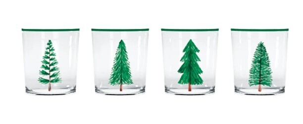 Tree Dbl Old Fash - Set of 4