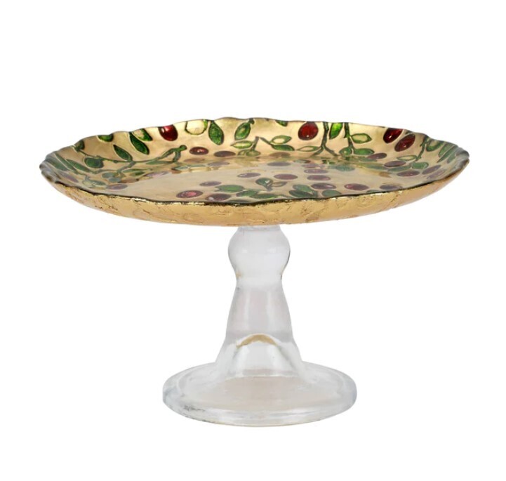 Cran Glass Sm Cake Stand 5273