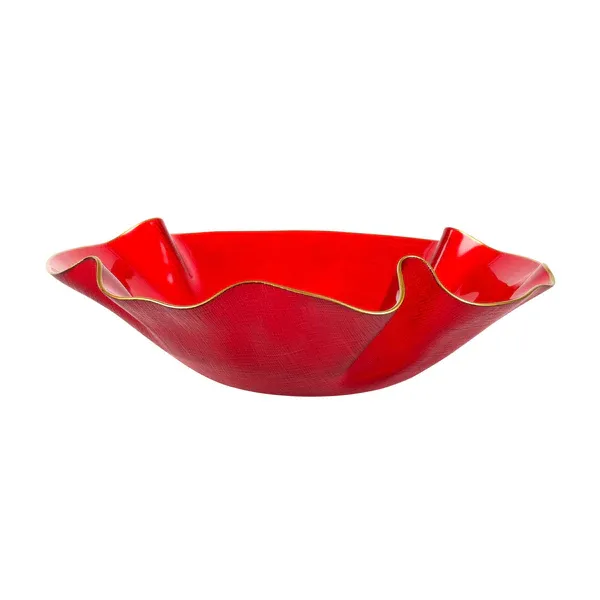 Red Ruffle Bowl