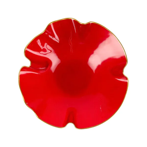 Red Ruffle Bowl