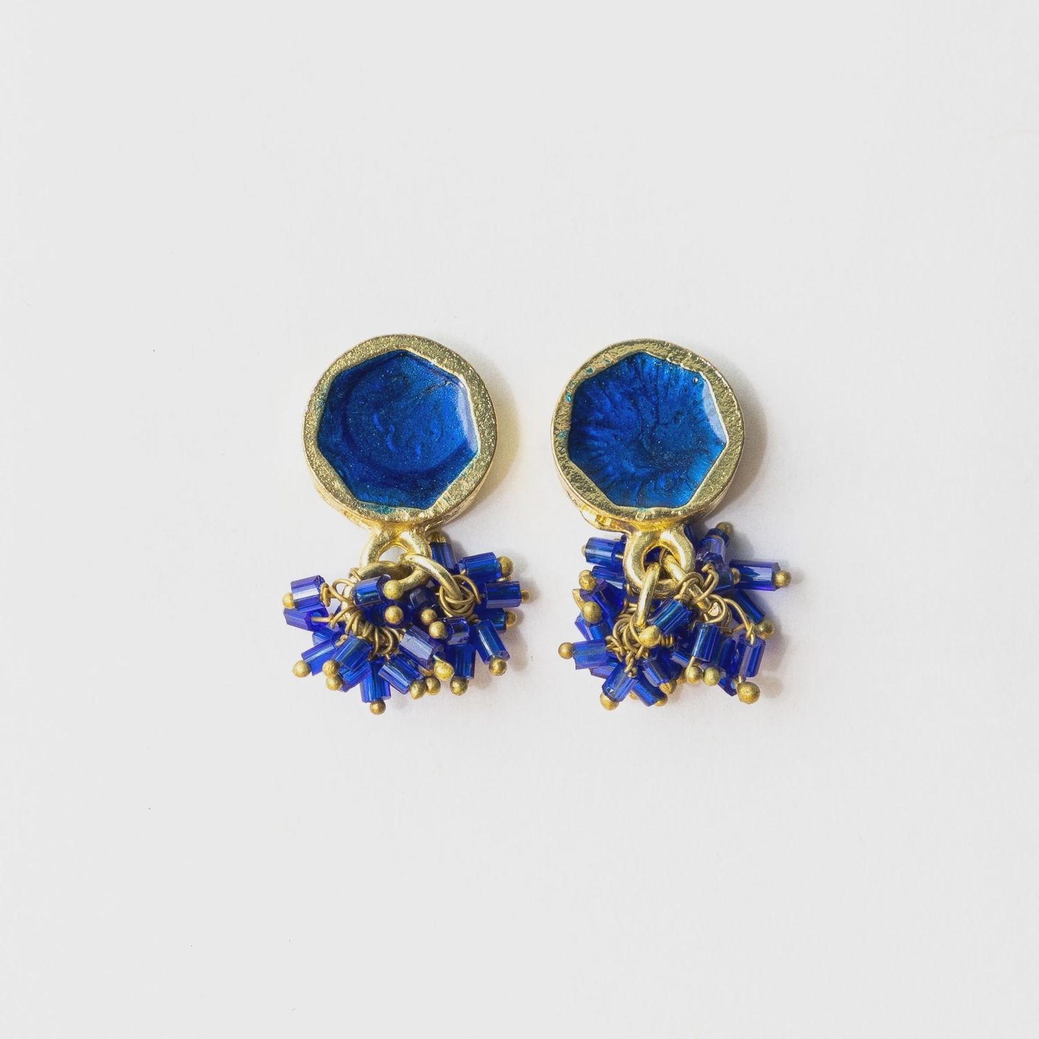 Enamel Ear, Color: Blue