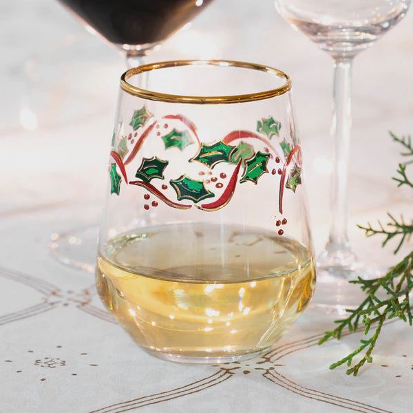 Vietri Holly Stemless