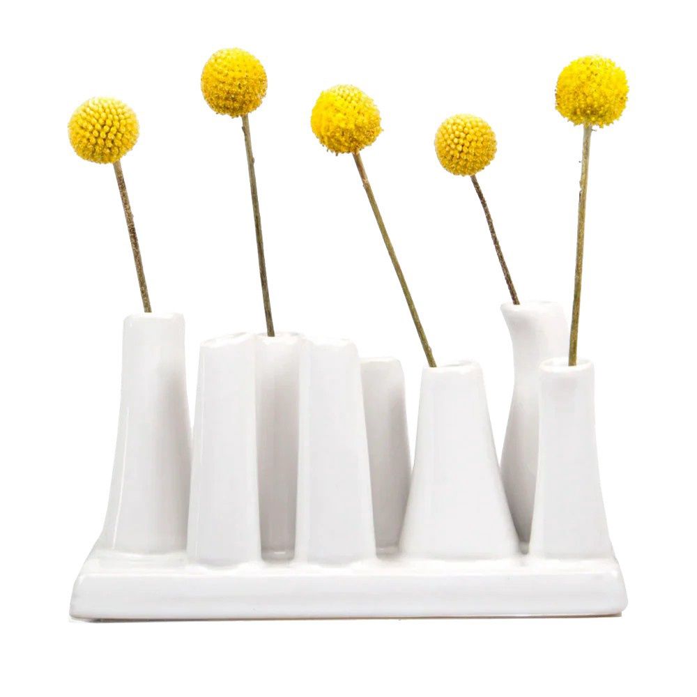 Multicolor Bud Vase, Color: White