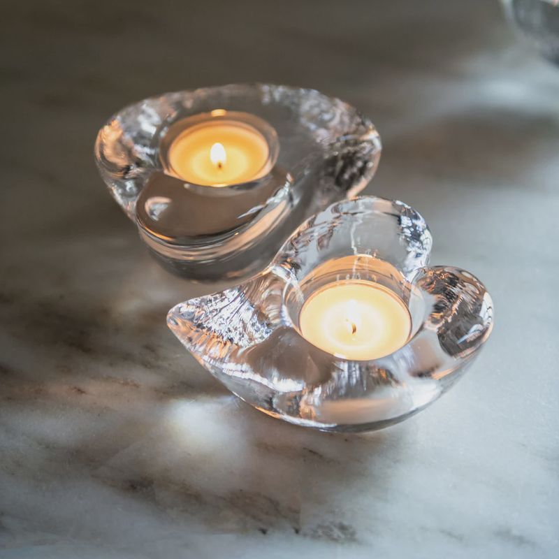 Twist Heart Tealight (2) 10862
