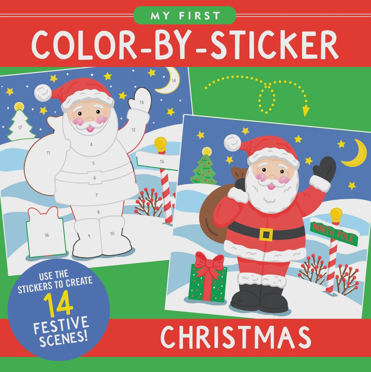 First Color Stickers, Color by Sticker: Christmas