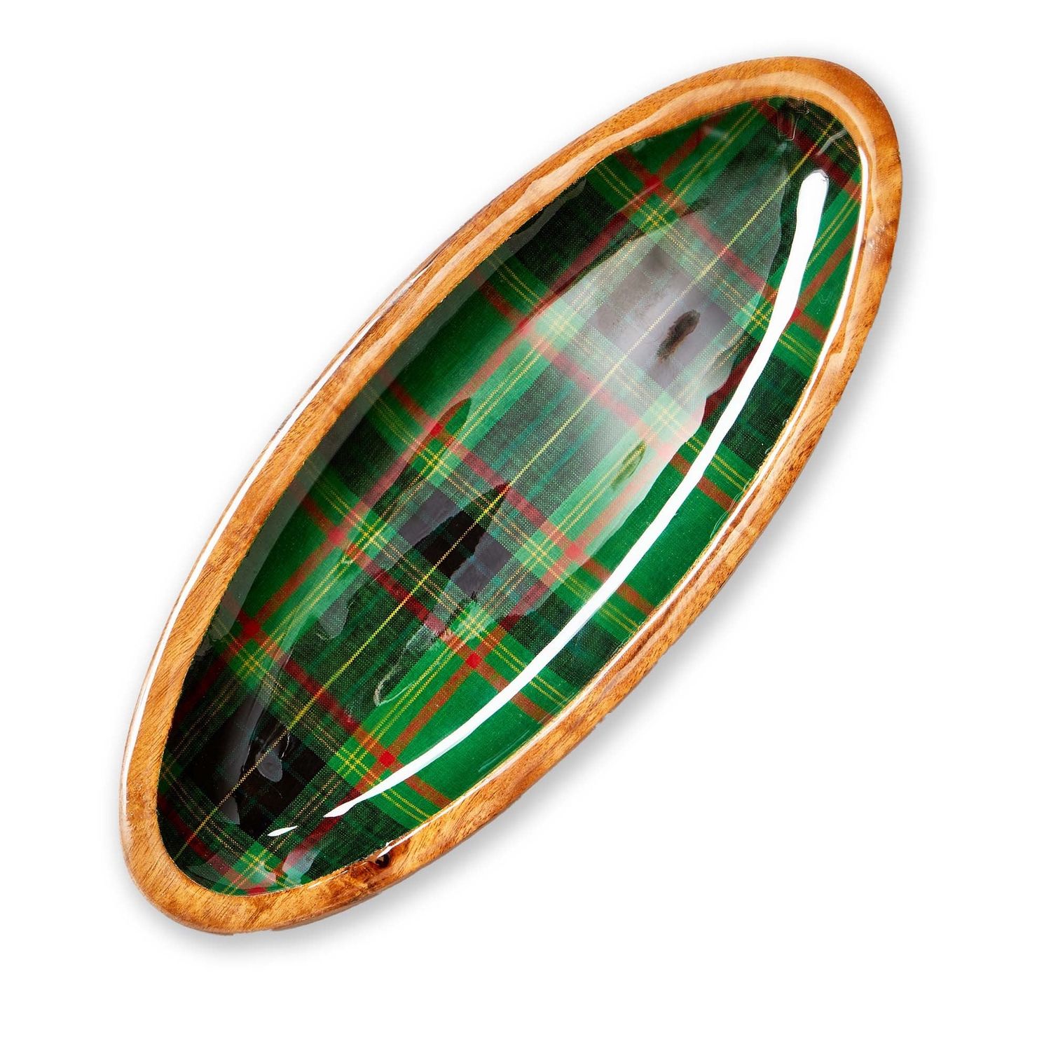 Holiday Plaid Platter, Size: S