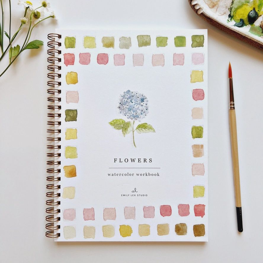 Watercolor Workbook, Name: Flowers