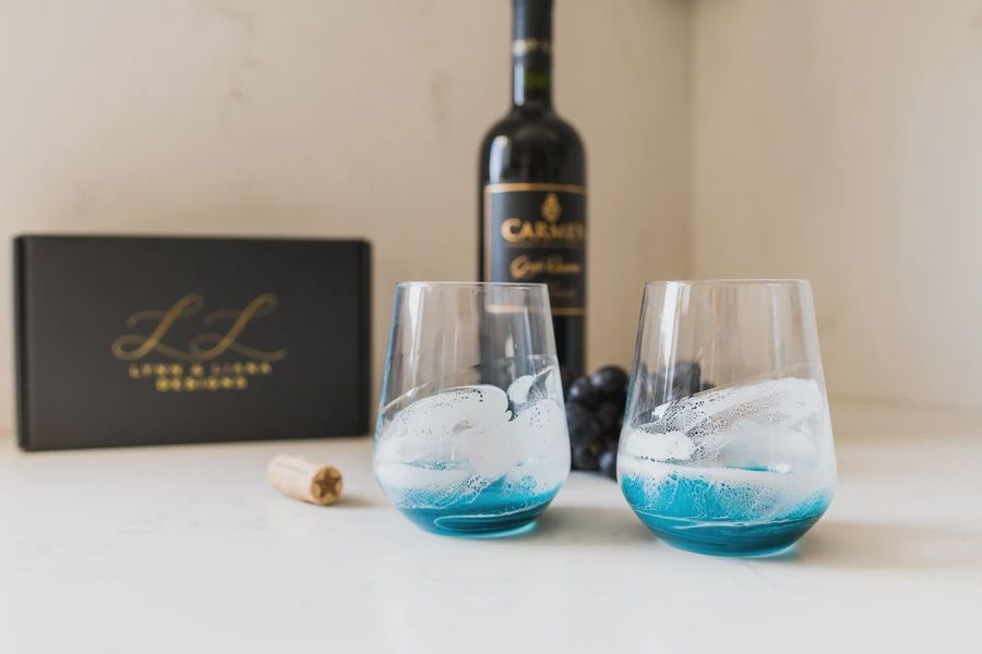 Resin Glasses, Style: Ocean Vibes