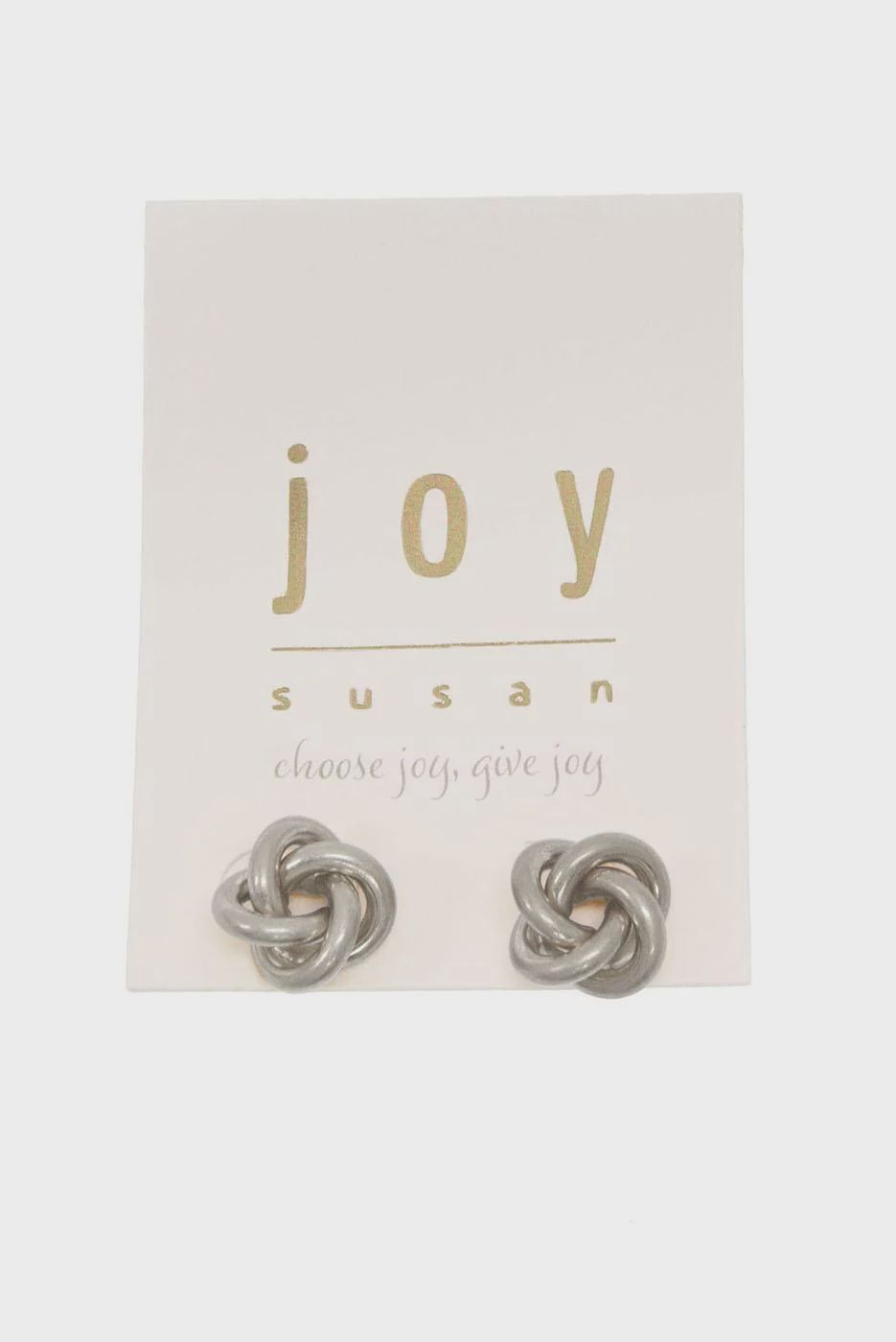 Knot Post Earring, Metal: Silver