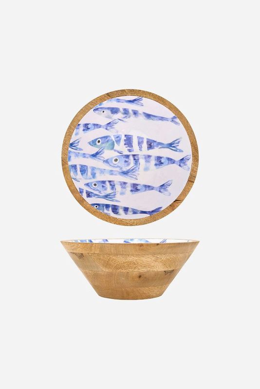 Enamel Blue Fish Bowl