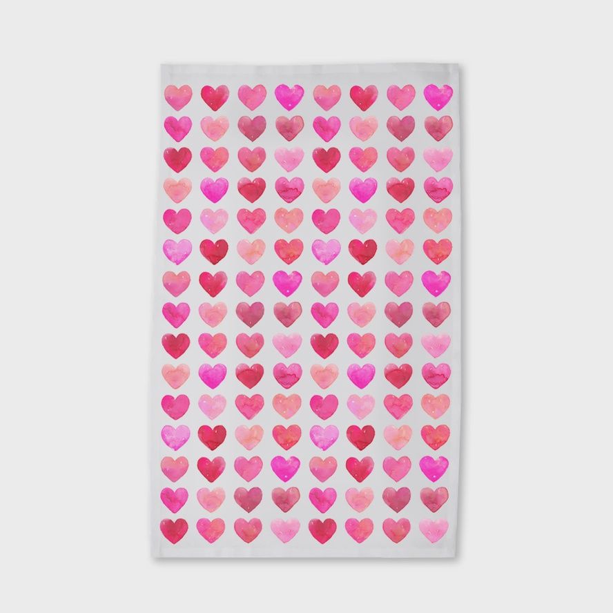 Valentine's Towels, Design: Pink&amp;Red