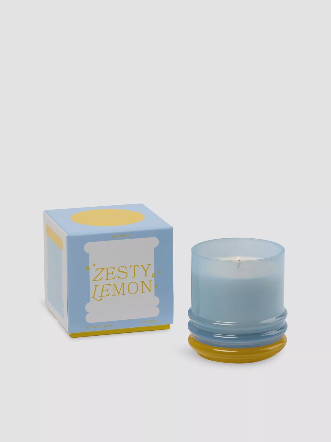 Stacked Candle 7oz, Scent: Zesty Lemon