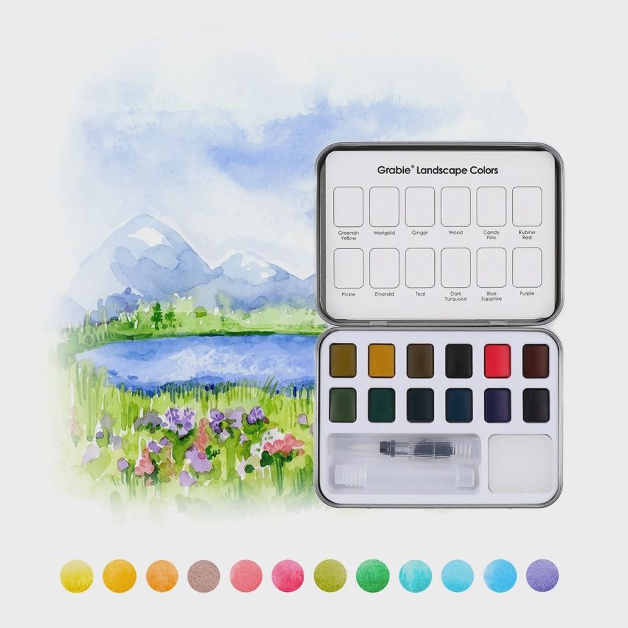 Watercolor Box Set, Design: Landscape