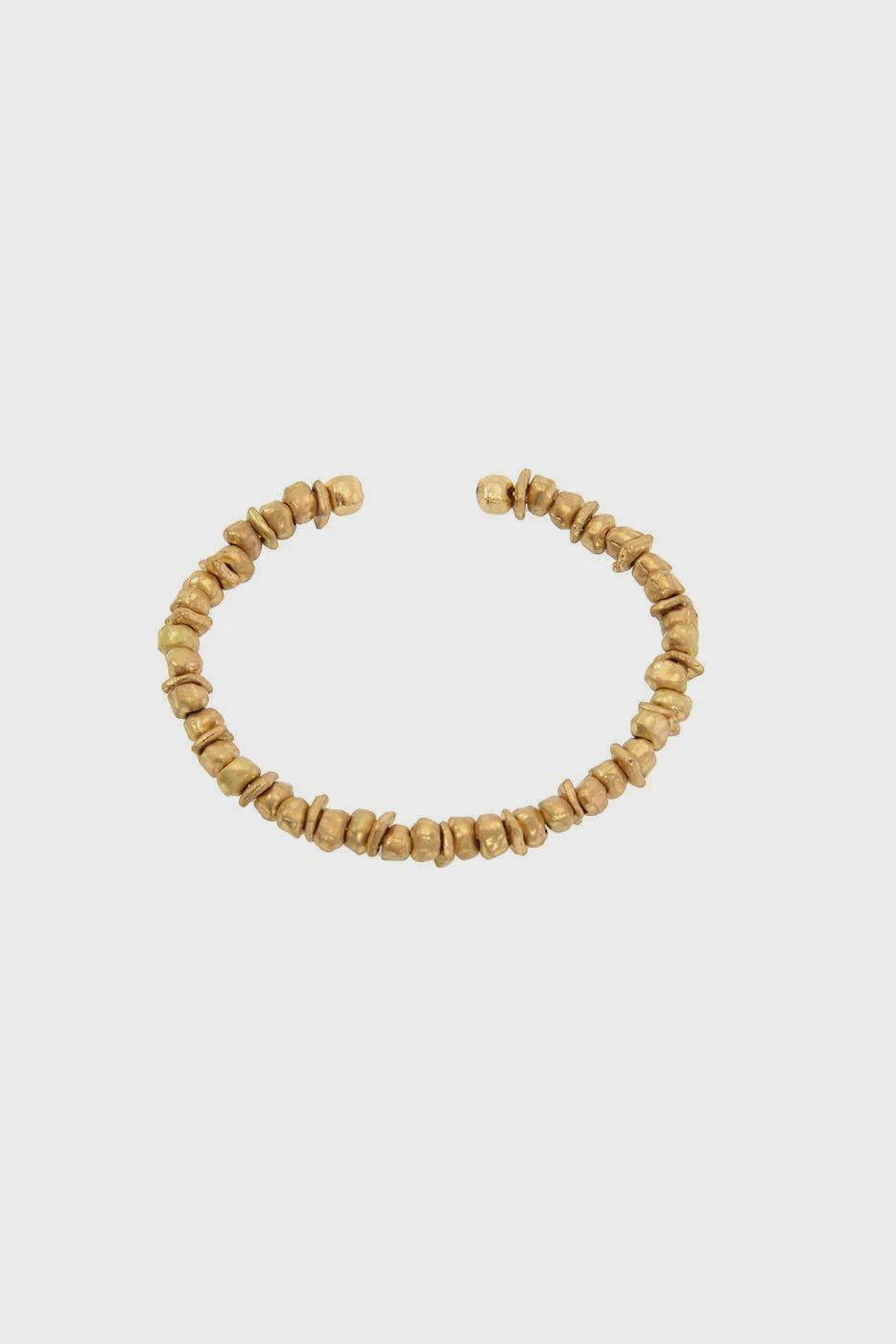 Chiseled Bead Cuff, Color: Gold