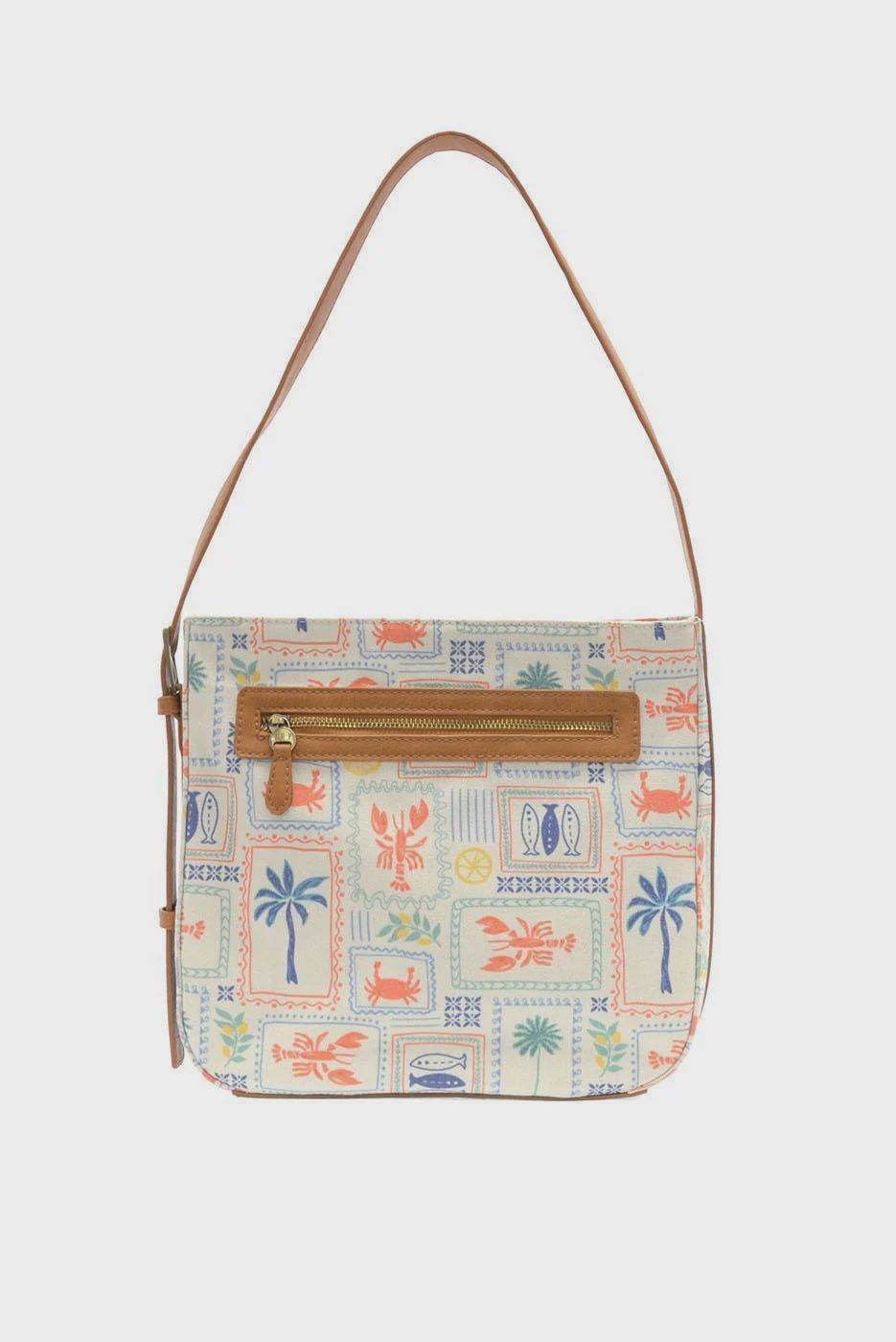 Coastal Charm Canvas Hobo