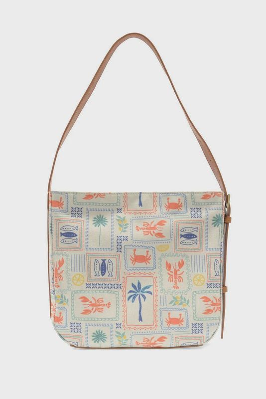 Coastal Charm Canvas Hobo