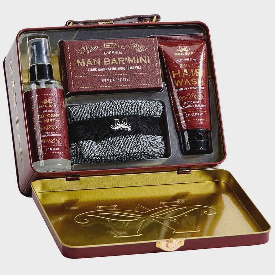Man Bar Travel Tin, Scent: Sandalwood