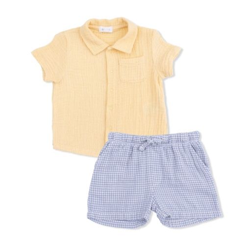 Gingham Blue Polo w/ Short