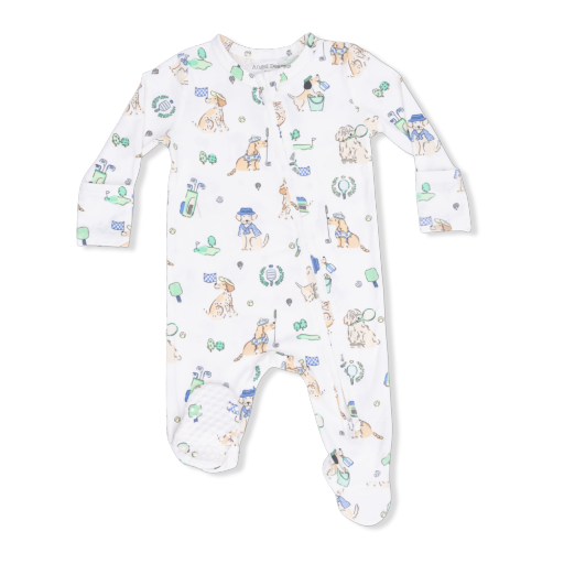 Country Club Dogs Zipper Footie, Size: 6-9M