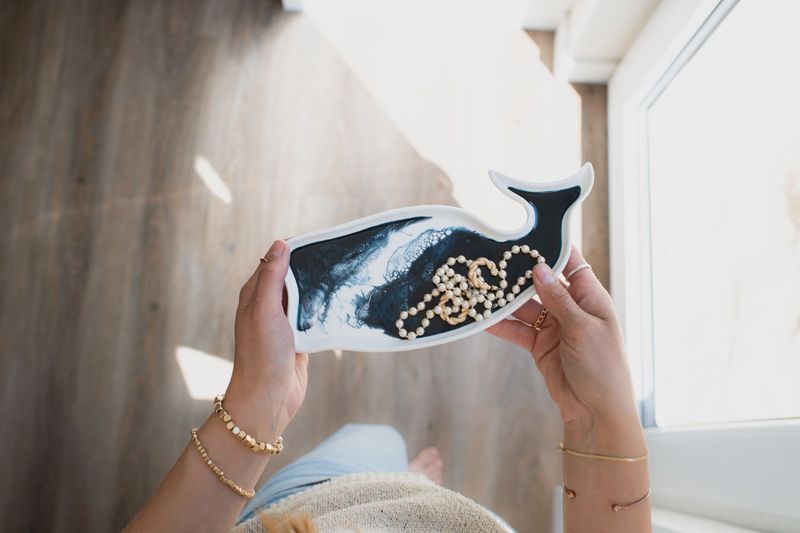 Whale Resin Ceramic Tray
