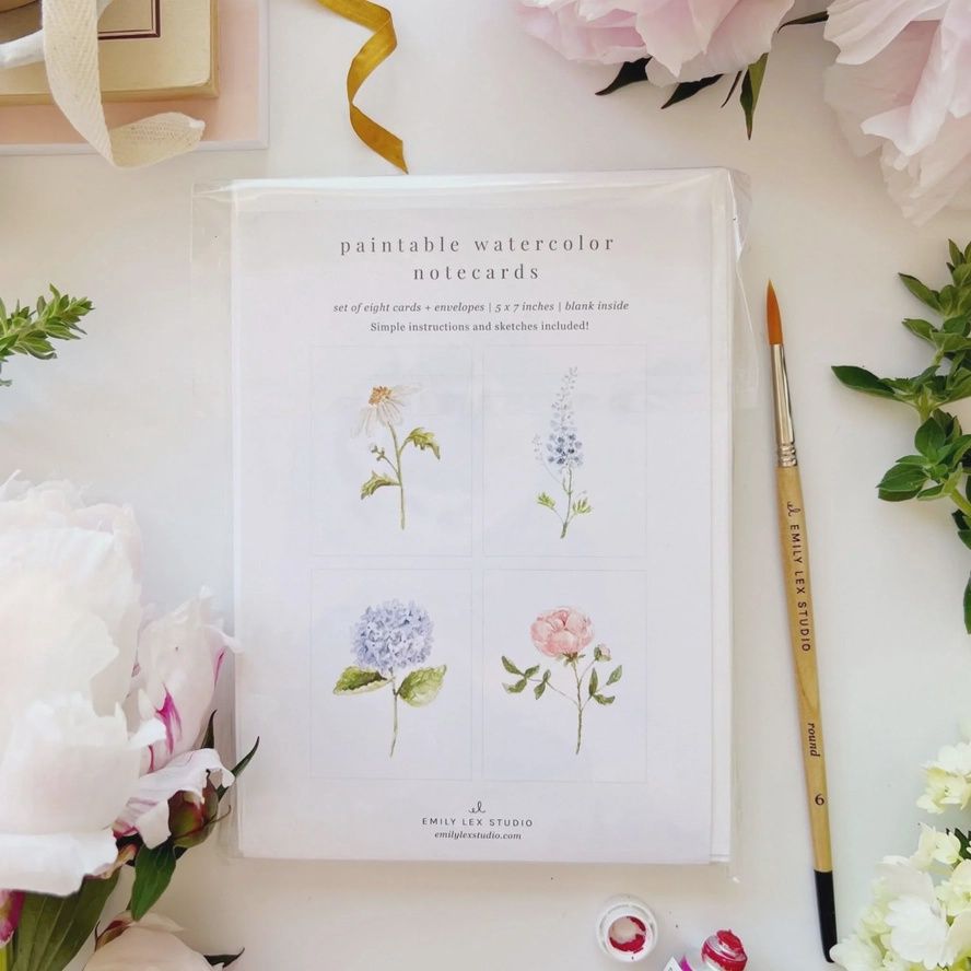 Paintable Notecard Set