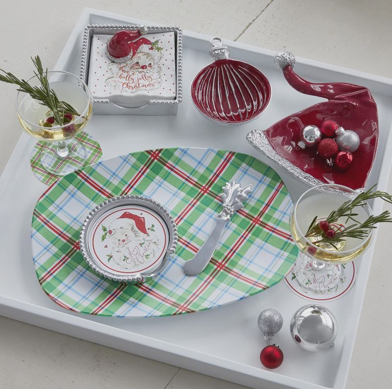 Red Ornament Candy Dish (1419R)