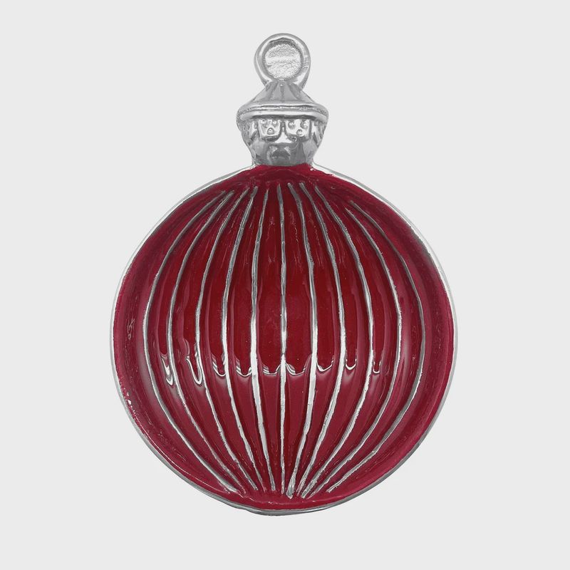 Red Ornament Candy Dish (1419R)