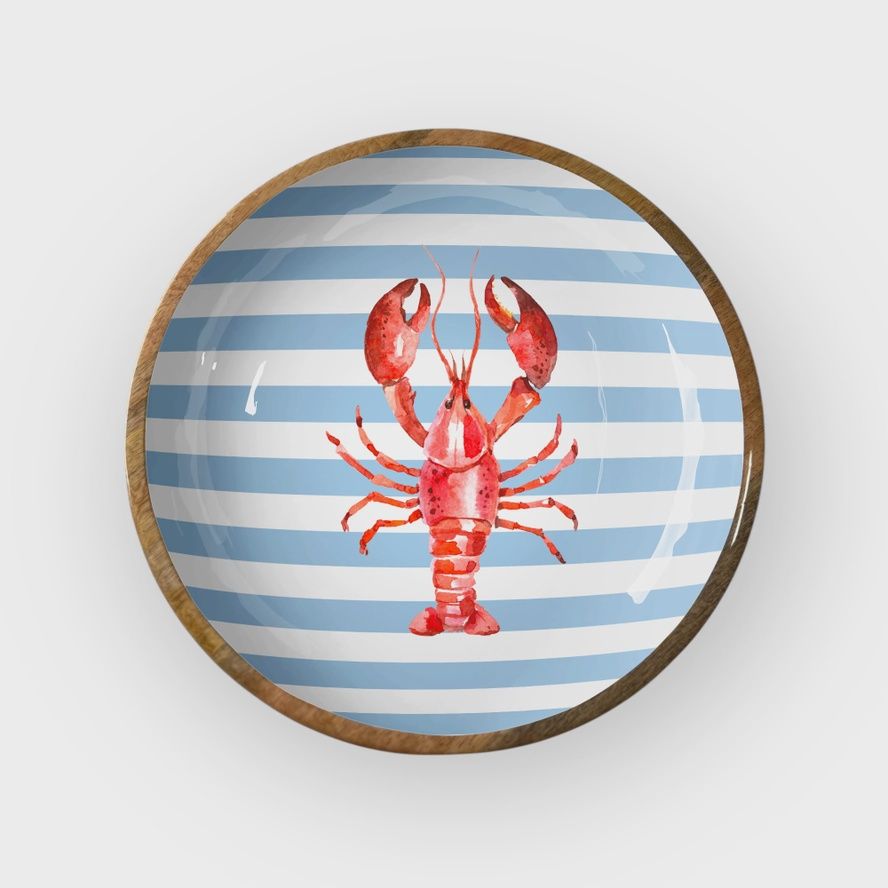 Lobster Stripe 10" Bowl