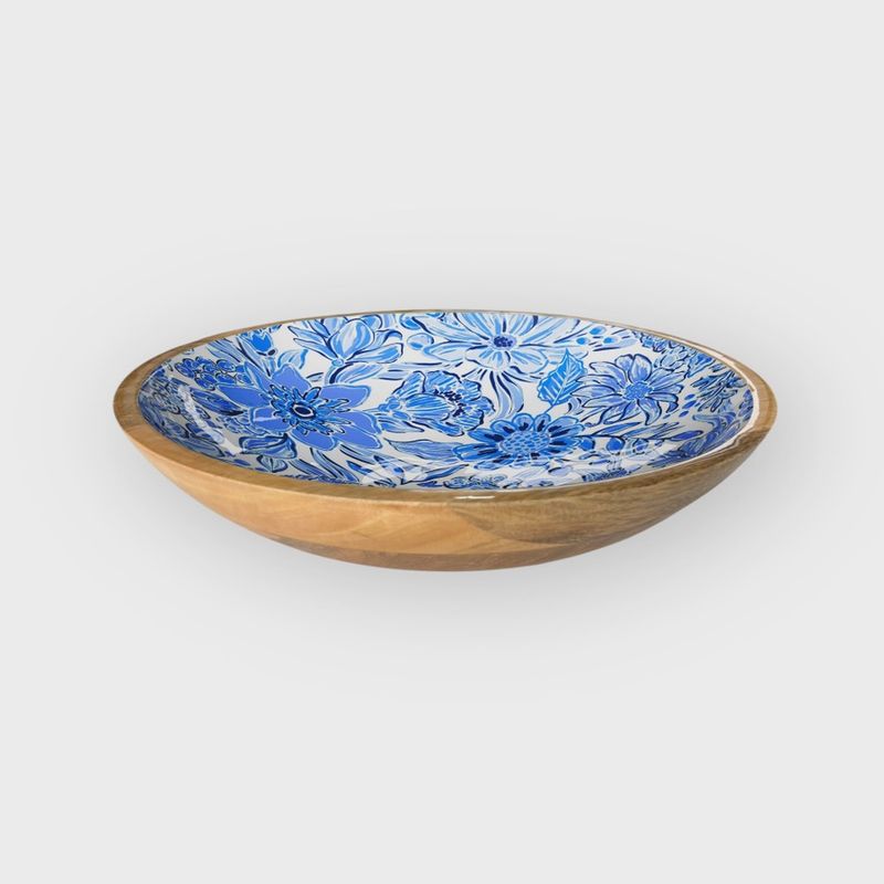 Blue Floral 14" Bowl