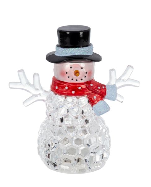 LED Shimmer Snowman, Design: Top Hat
