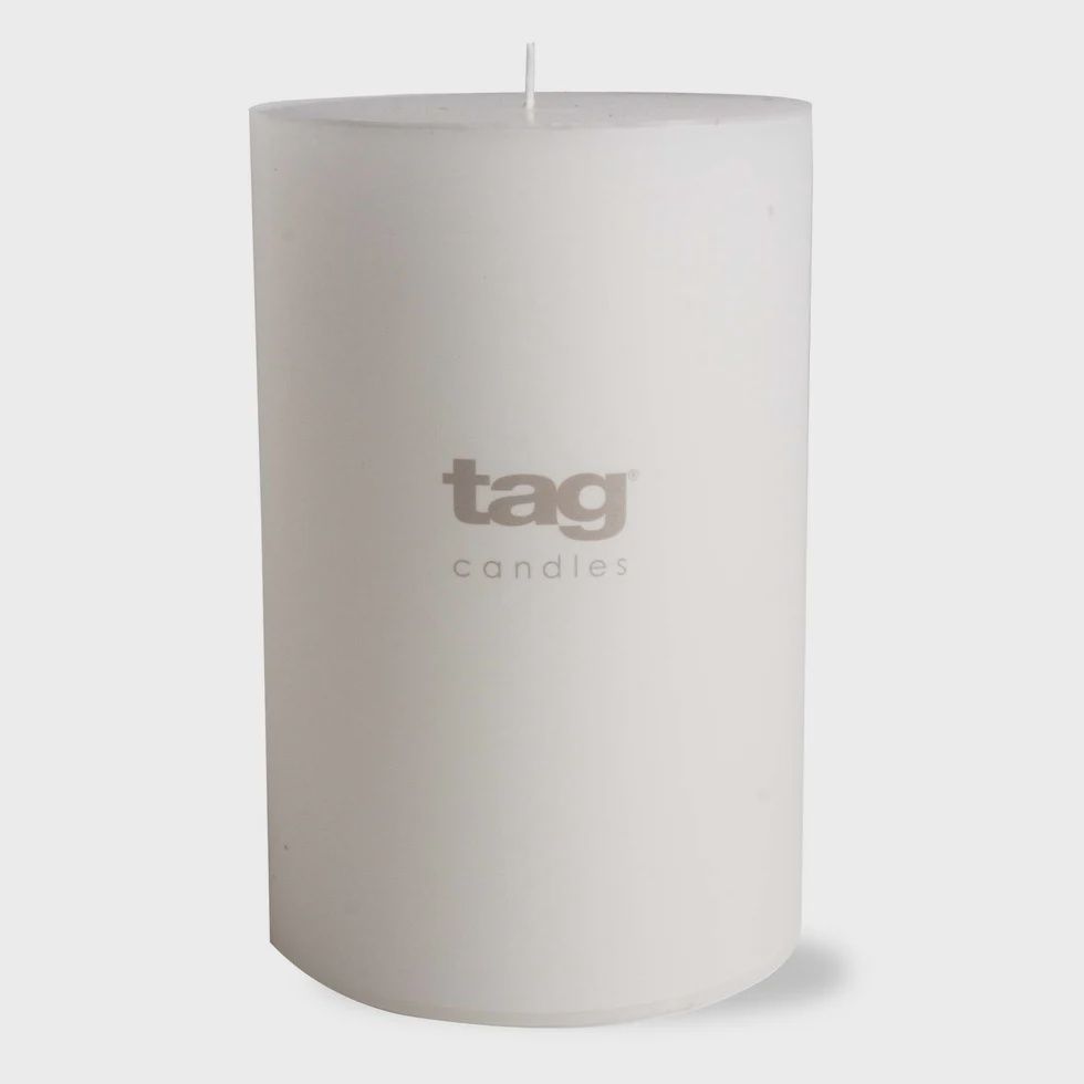 White Pillar Candle 4x6