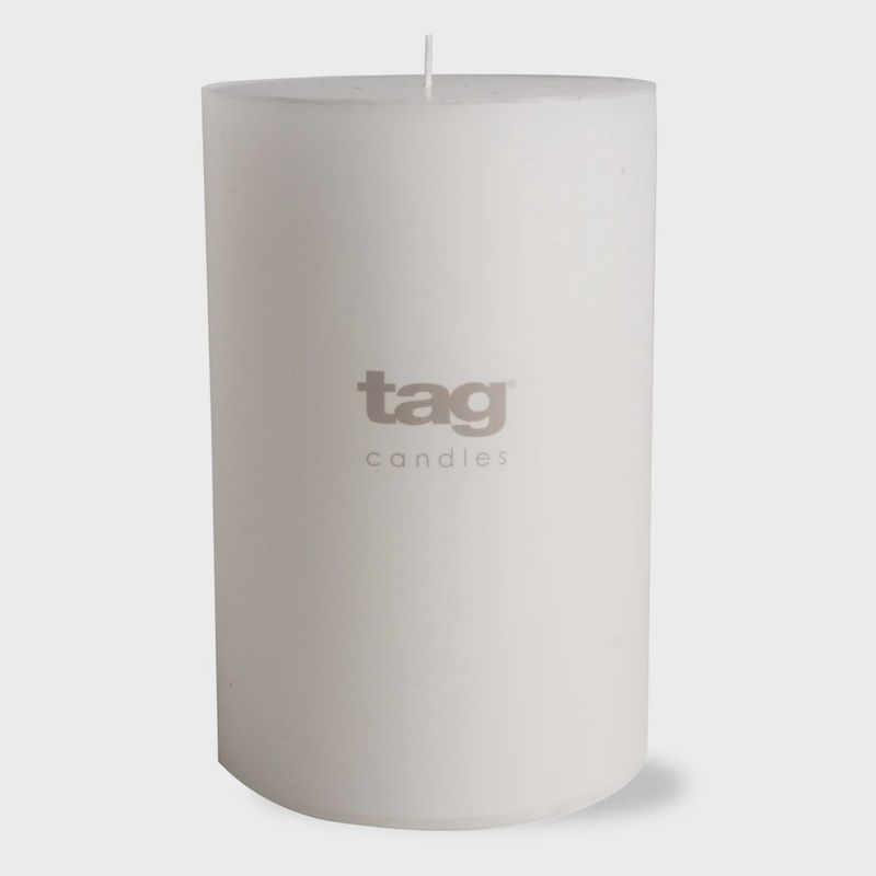 White Pillar Candle 4x6