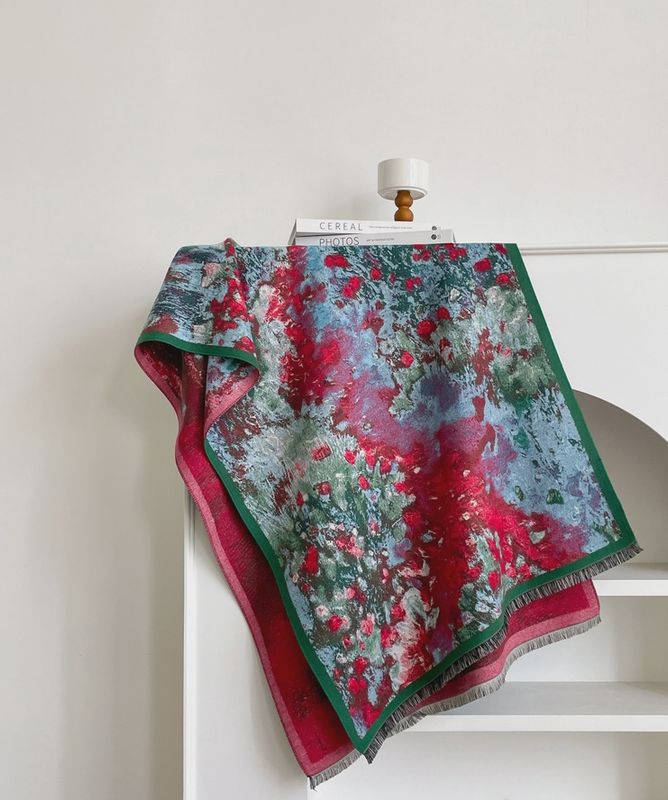 Turq Red Floral Stream Wrap