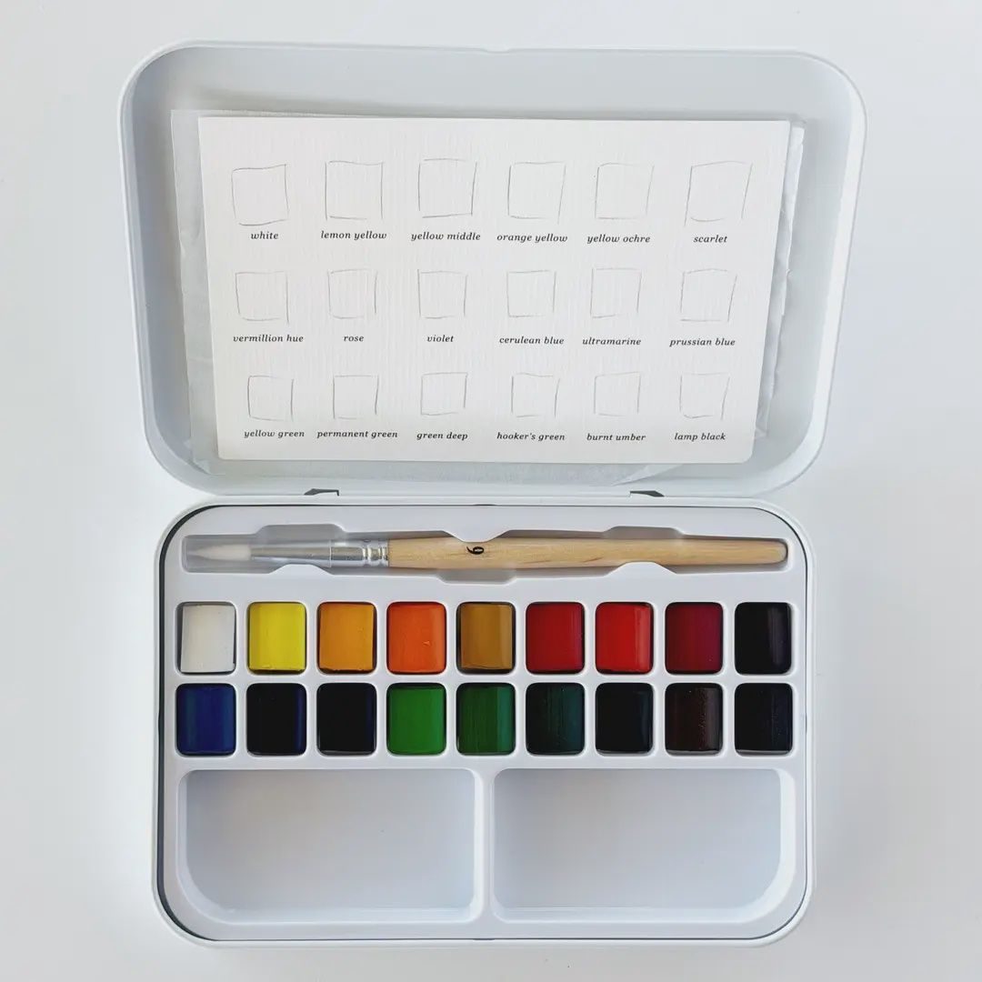 Watercolor Set &amp; Brush