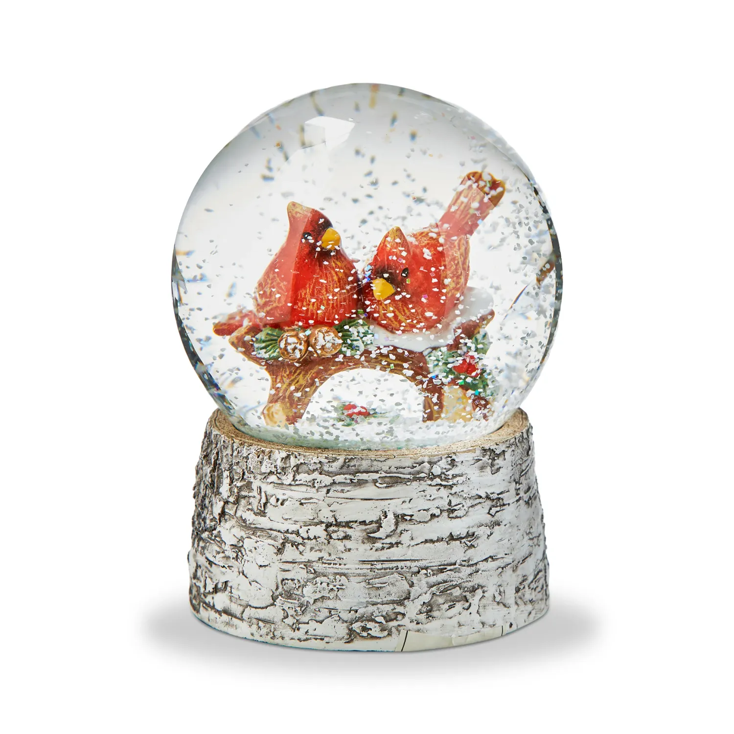 Winter Cardinals Snow Globe