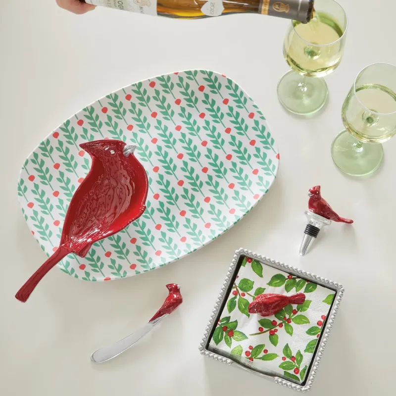 Red Cardinal Nut Dish 9213