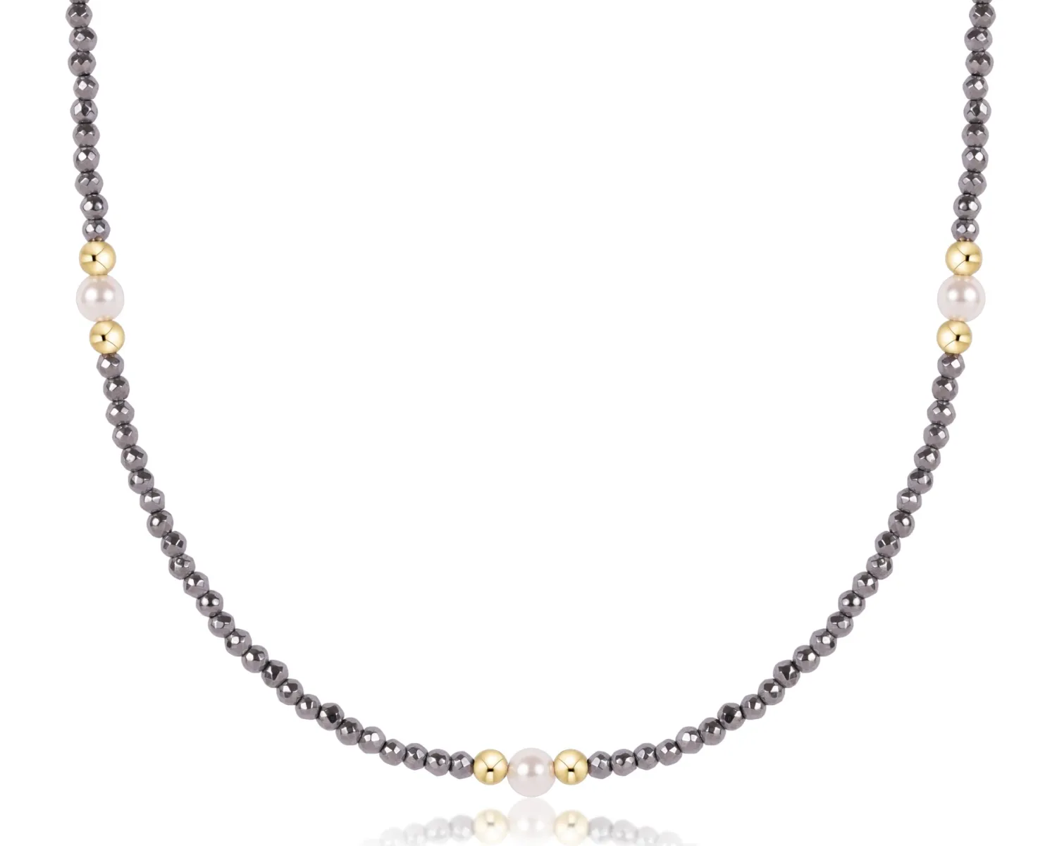 Purpose Pearl 4mm Choker Hematite