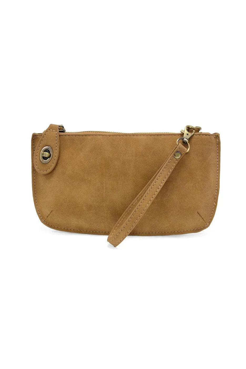 Faux Suede Mini Crossbody, Color: Wheat