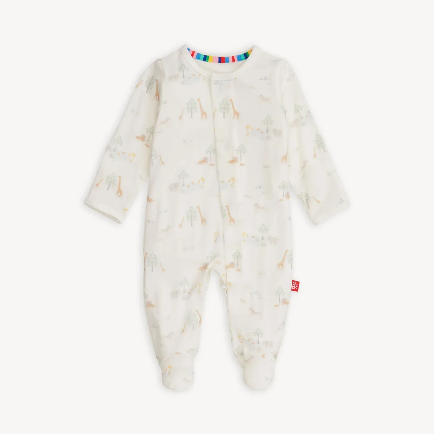 MB Safari Footie, Color: White, Size: 0-3M