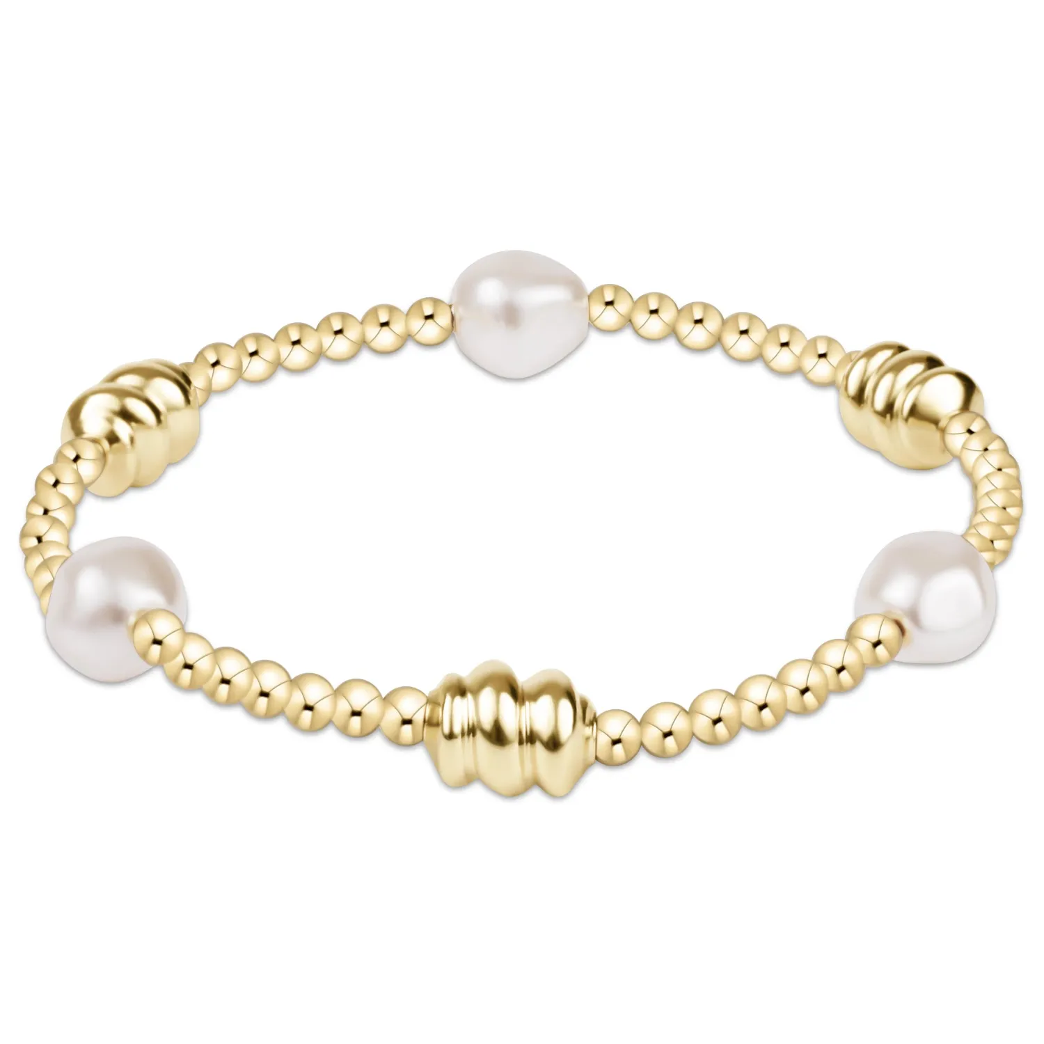 Admire Gold &amp; Pearl 3mm Bracelet