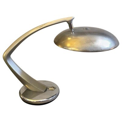 Icon of Space Age the Boomerang Table Lamp by Fase, circa 1970