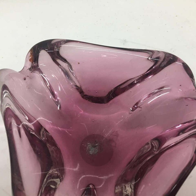 Mid-Century Modern Italian Purple Murano Glass Ashtray, circa 1970