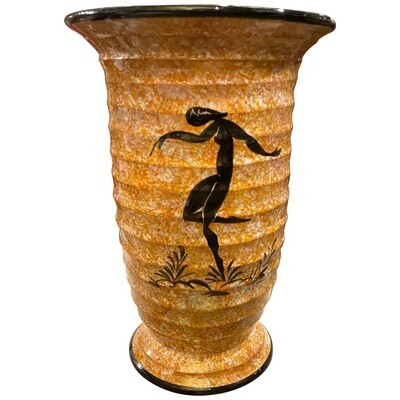Art Deco Ceramic Italian Vase, 1930s