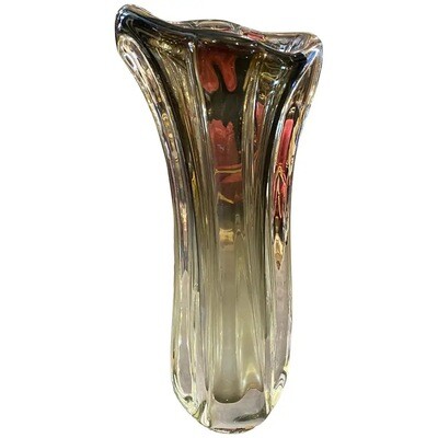 Mid-Century Modern Murano Glass Vase in the manner of Seguso, 1960s