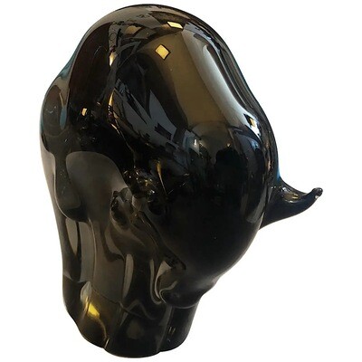 1970s Livio Seguso Mid-Century Modern Brown Murano Glass Bull